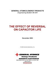 The Effect of Reversal on Capacitor Life - General Atomics ...