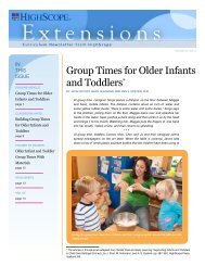 Group Times for Older Infants and Toddlers* - High/Scope ...