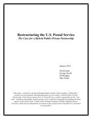 Restructuring the US Postal Service - National Academy of Public ...