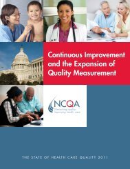 Continuous Improvement and the Expansion of Quality ... - NCQA