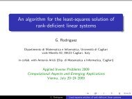 An algorithm for the least-squares solution of rank-deficient ... - Ricam