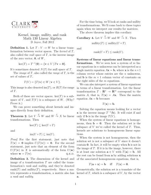 linear algebra formula sheet