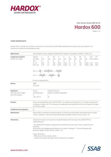 Hardox 600 - SSAB