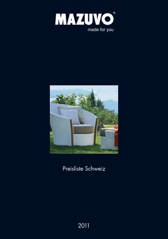 Download MAZUVO Preisliste 2011