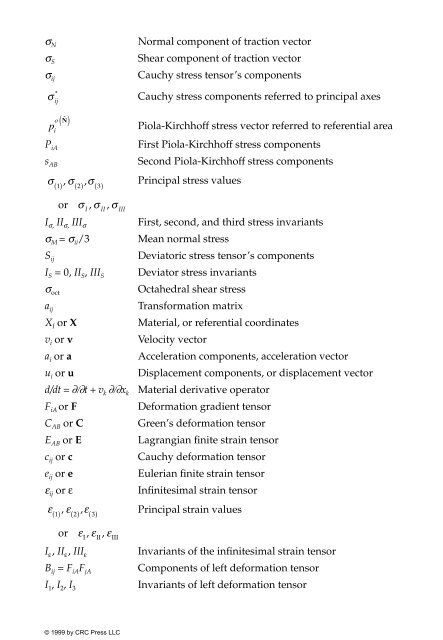 CONTINUUM MECHANICS for ENGINEERS