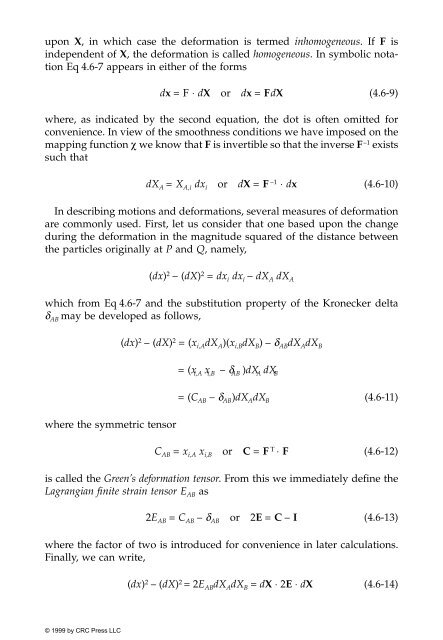 CONTINUUM MECHANICS for ENGINEERS