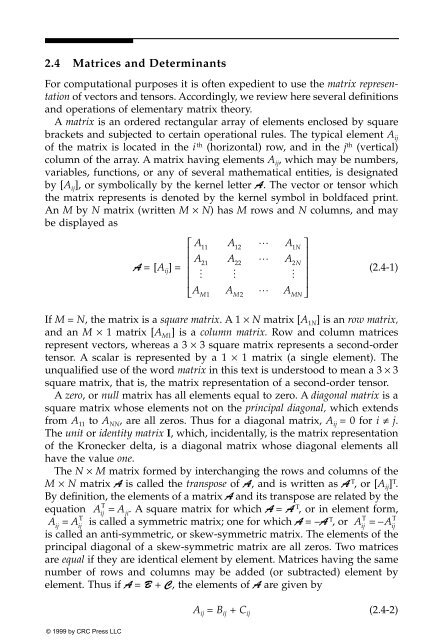 CONTINUUM MECHANICS for ENGINEERS