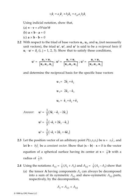 CONTINUUM MECHANICS for ENGINEERS