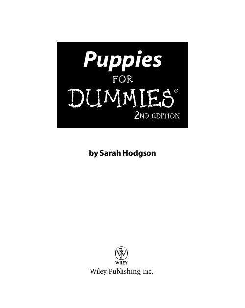 Puppies For Dummies Pdf Mr Walnuts