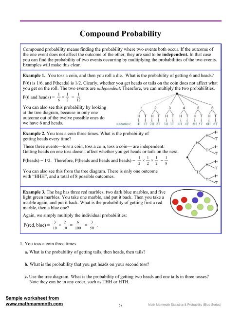 Probability Worksheet With Answers