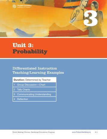 Unit 3: Probability - ProblemGambling.ca