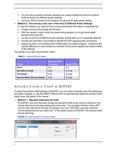 Static and Dynamic Draft in HYPACK.fm