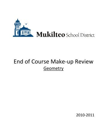 Geometry End of Course Make-up Review - Bellevue School District