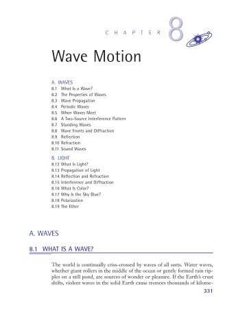 Chapter 8: Wave Motion - D Cassidy Books