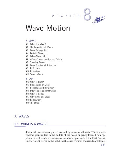 Chapter 8: Wave Motion - D Cassidy Books