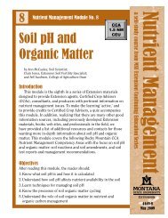 Soil pH and Organic Matter - Department of Land Resources and ...