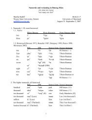 Numerals and reckoning in Hmong-Mien tsis ntau tsis tsawg “not ...