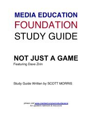 Not Just A Game - Study Guide - Media Education Foundation