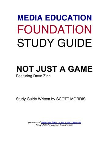 Not Just A Game - Study Guide - Media Education Foundation