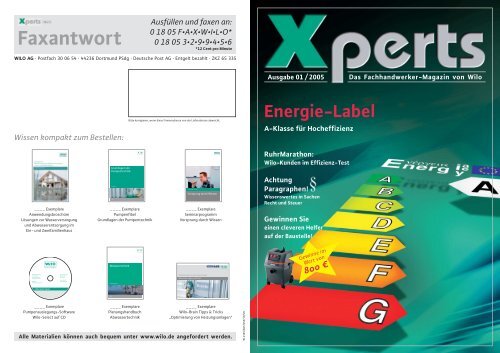 Xperts Ausgabe 01/2005 - Wilo