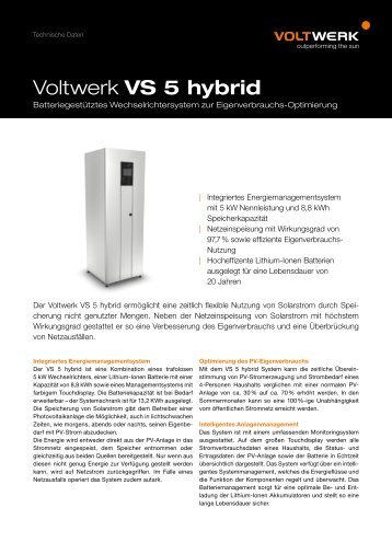 Voltwerk VS 5 hybrid - Solardach24.de