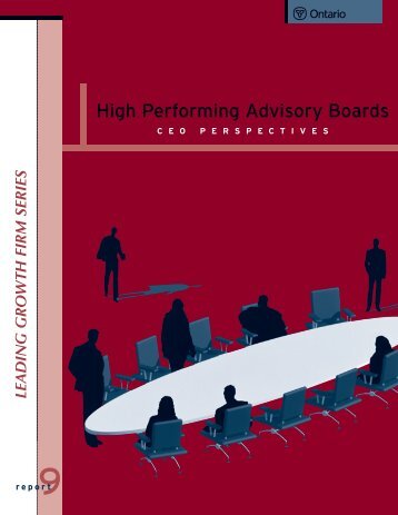 High Performing Advisory Boards - Ministry of Research and ...