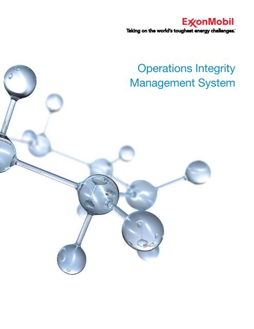 Operations Integrity Management System (OIMS) - ExxonMobil