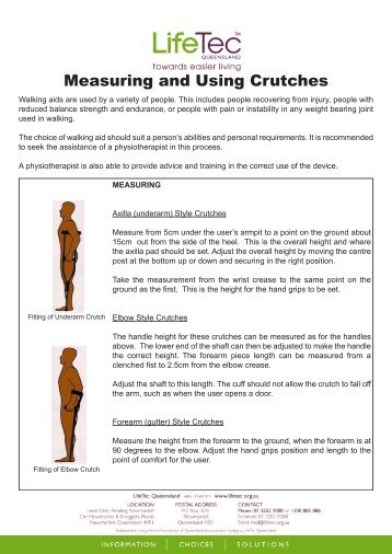 Measuring and Using Crutches - LifeTec Queensland