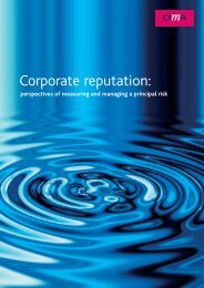 Corporate reputation: perspectives of measuring and ... - CIMA