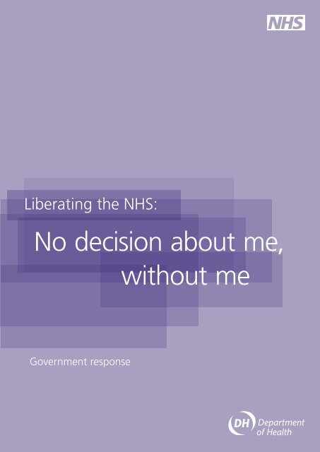 No decision about me, without me - Department of Health