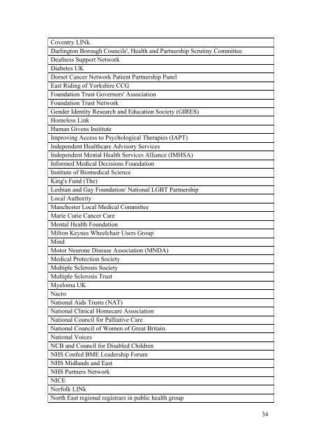 No decision about me, without me - Department of Health