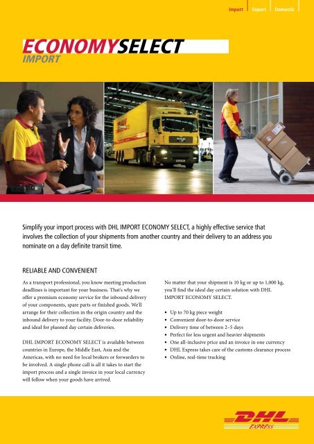Simplify your import process with DHL IMPORT ECONOMY SELECT ...