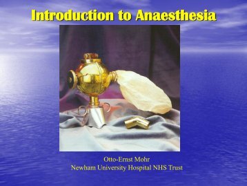 Introduction to anaesthesia.pdf - Newham University Hospital