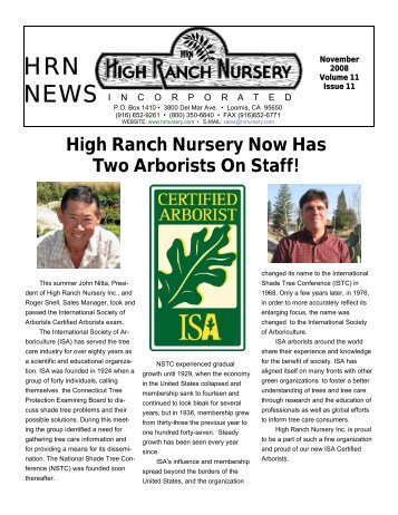HRN NEWS - High Ranch Nursery