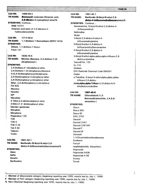 For Chemicals Listed Under Section 313 of the ... - P2 InfoHouse