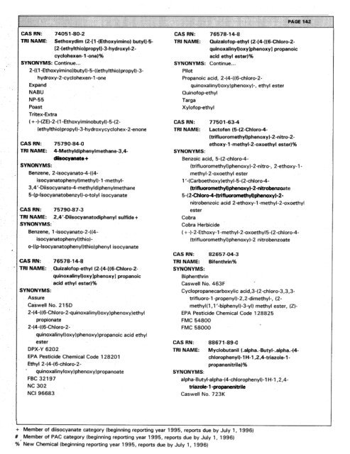 For Chemicals Listed Under Section 313 of the ... - P2 InfoHouse