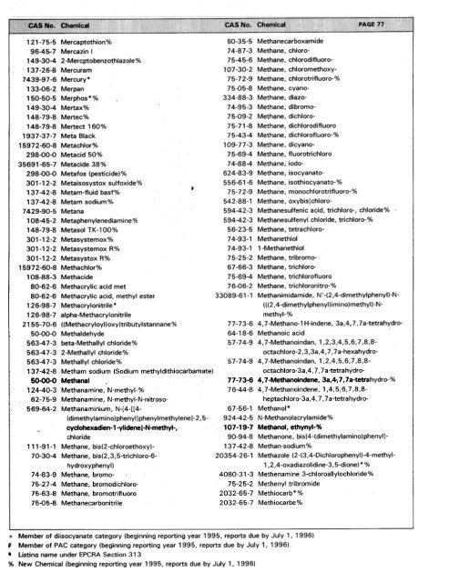 For Chemicals Listed Under Section 313 of the ... - P2 InfoHouse