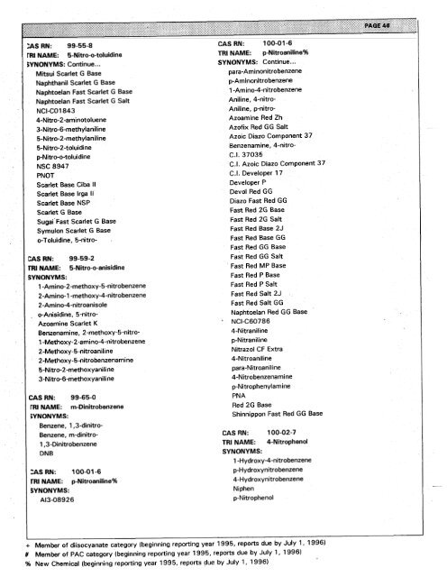 For Chemicals Listed Under Section 313 of the ... - P2 InfoHouse