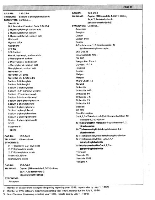 For Chemicals Listed Under Section 313 of the ... - P2 InfoHouse