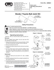 Honda / Toyota Ball Joint Kit - OTC