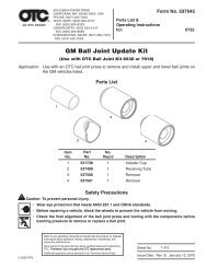GM Ball Joint Update Kit - OTC