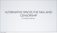 9. Alternative Spaces, the NEA, and Censorship.pdf - Course ...