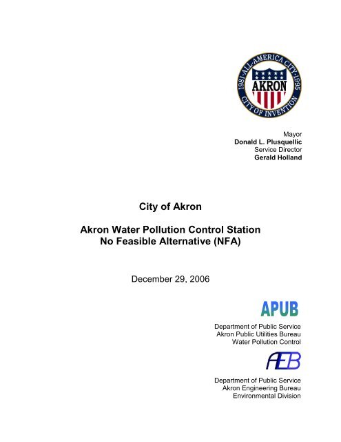 Akron Water Pollution Control Station No Feasible Alternative