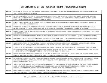 Chanca Piedra (Phyllanthus niruri) - Raintree Nutrition, Inc
