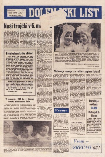 30. december 1964 - Dolenjski list