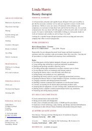 Beauty therapist CV template - Dayjob