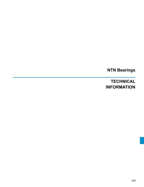 ball and roller bearings - NTN Bearing Corporation of