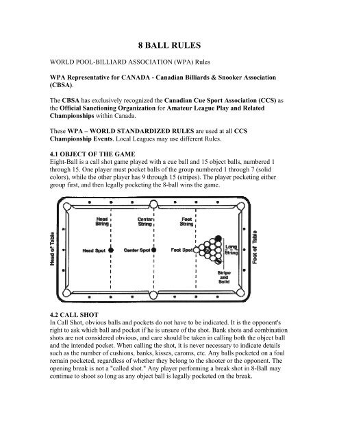 International 8 Ball Rules Part 3 - Combination Shots