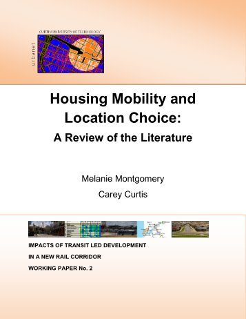 Housing Mobility and Location Choice - Urbanet - Curtin University