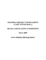 Tournament Rules and Conditions (PDF)